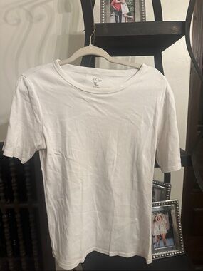 J. Crew White Short Sleeve Crewneck Tee